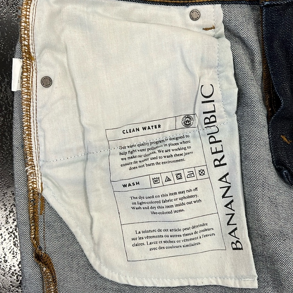 Banana Republic Slim Medium Wash Men’s Denim Jeans Size 35x32 - Picture 7 of 10